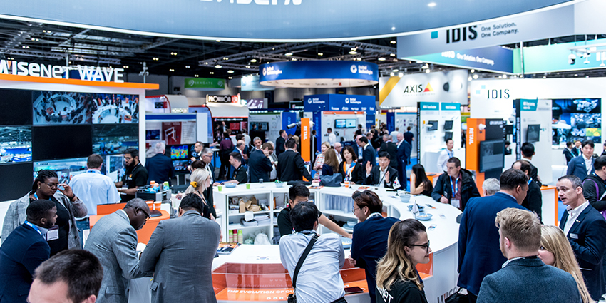 Hanwha Techwin lured visitors into the center of their stand with drinks and ice cream