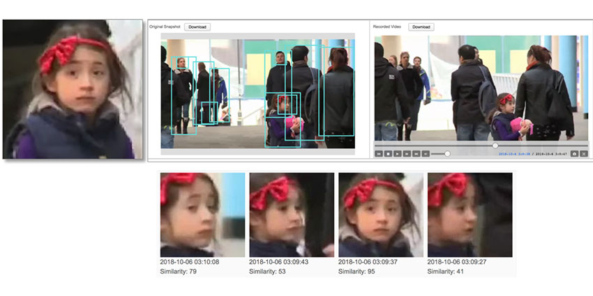 Face Search can be used in many public environments to identify faces against past and real-time video recordings.
