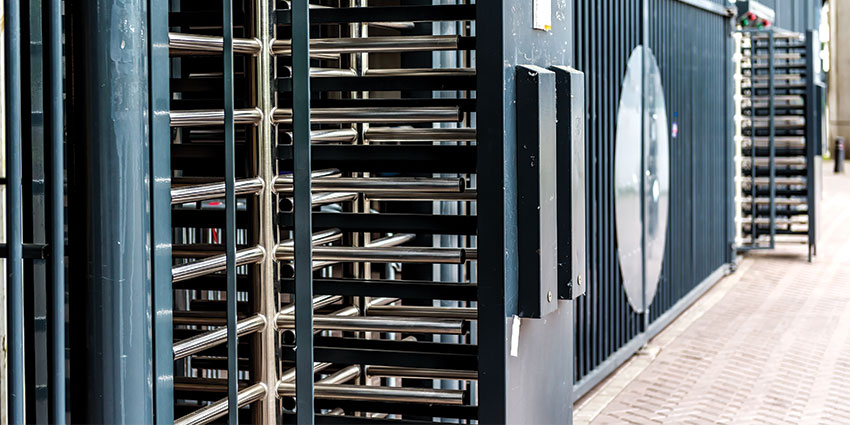 full height turnstiles are a tall, robust solution for perimeter fence lines, metro stations or parking garages