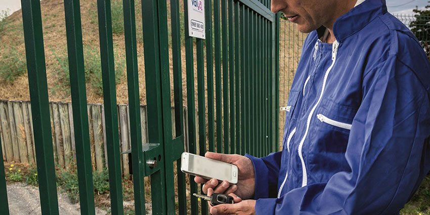 Permissions are stored within an intelligent key. If you have authorisation for that lock, it will open.