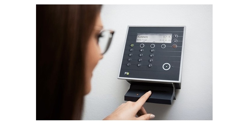 A fingerprint time and attendance machine