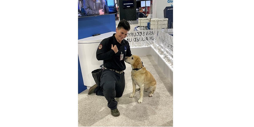 Canines for explosives and firearms detection from MSA Security attracted attention at GSX 2022 in Atlanta.