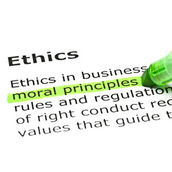 The ethos of a company should be part of any induction process with sessions on ethics as part of ongoing staff training and development