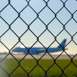 Airports are secured (or not) by techniques including conventional plain fencing
