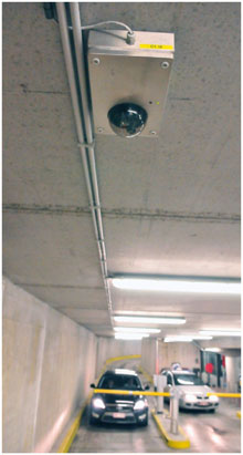 MOBOTIX dome camera in Ghent parking lot