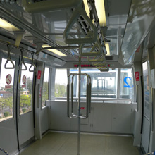 The Skytrain is a fully automatic train system that runs between the two terminal buildings at TPE