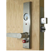 The unique deadbolt locking mechanism in the QID is activated by simply pushing the red button