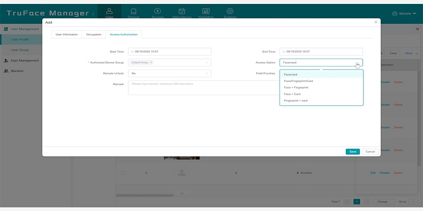 Use access control software to create biometric controls and access policies
