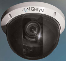 The network consists of four IQeye 1.3 Megapixel vandal-resistant dome cameras mounted in a variety of locations