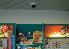 MOBOTIX D10-FixDome cameras are used in the shop and the storeroom