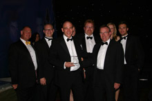 Mayflex security team, with Martin Morris, IP Security Sales Manager holding the coveted award.
