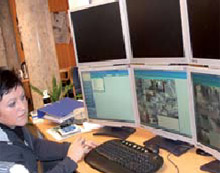 Images are transferred to a surveillance centre where they can be managed with RMC software