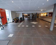 The Galaxy TouchCenter touch-screen keypad allows direct access to information