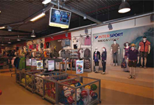 Shop at the Intersport Megastore under the security of Axis CCTV cameras 