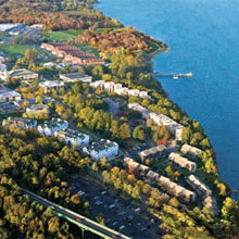 Roger Williams University is located on 140 acres of New England coastline in Bristol, Rhode Island