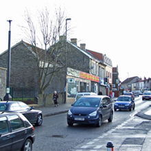 Hanham High Street with PTZ cameras for security