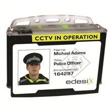 VideoBadge from Edesix is a wireless body worn video system the size of an ID card; activated by one touch from the operator