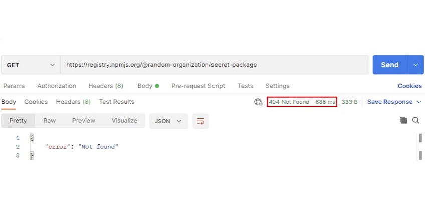 npm’s API a GET request