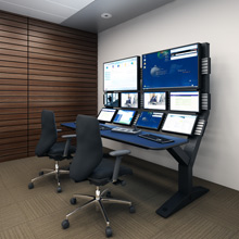 Winsted’s EnVision Command Console, a progressive new modular design, is available with a one, two or three tier slat wall