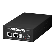 Altronix NetWay1D is an indoor single port midspan injector equipped with a 56VDC Class 2 rated power-limited output