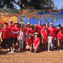 Volunteers from Hikvision got a taste of farm life as they prepared and weeded garden beds and participated in mulching and organic composting