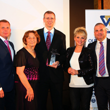 Ward Security presented nine employees with the award for outstanding achievements during their employment in 2014