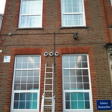 48 Full HD and HD Sony IP cameras were selected to monitor both inside and outside the campus