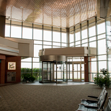 The new door set-up brings people into the terminal in a secure fashion