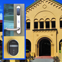 Doors were fitted with new SMARTair™ battery-powered electronic escutcheons and wall readers