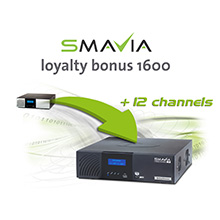 The newly acquired SMAVIA appliance DLS 1600 can be registered for the SMAVIA loyalty bonus