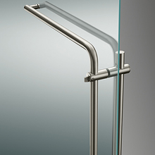 The horizontal push/pull bar is offered in a post mount or bent end design and is available for both deadbolt-up and deadbolt-down models