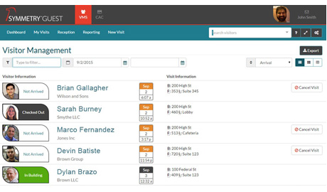 GUEST provides a unique ability for roving lobby ambassadors or self-service kiosks to check-in visitors, contractors, or visiting employees, speeding the flow of visitors through a lobby