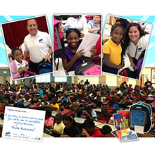 In addition to school supplies, each backpack will go home with a note to the parents and guardians announcing employment opportunities and benefits at COPS Monitoring’s Boca Raton office, just seven miles from Crosspointe Elementary