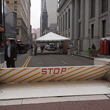 The totally self-contained MP5000s tow into position to control vehicle access within 15 minutes