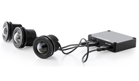 The MegaVideo Flex IP camera is composed of the camera sensor, main camera unit, metal mounting bracket, and the USB cable 