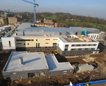 Victoria Hospital, shown here under construction in Glasgow, selected CEM security systems and ADT Glasgow to secure their facilities