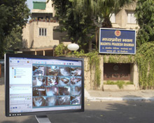 IndigoVision's integrated IP video system is providing high security CCTV surveillance for the Madhya Pradesh State Mansion in New Delhi