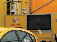 SEAT Sport UK specified a CCTV camera that could be easily installed into any of the garage areas by one of its own team, and one that could be controlled and moved so as to focus on areas of action as they happen, transmitting live images to the hospitality areas