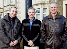 [R to L] S.Harris of NVT CCTV solutions, Rhodri Briggs and Derek Maltby