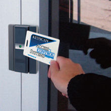 The Keyscan system is also being used to arm and disarm the intrusion alarm