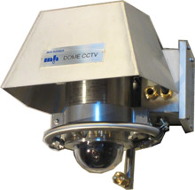 The Milestone IP video management software supports a mix of hardware models, including vandal-proof CCTV dome cameras