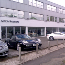 An Aston Martin garage opts for the OPTEX REDSCAN laser detector to create a ”virtual fence”