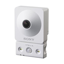 Sony SNC-CX600W security camera supports two-way audio using built-in microphone and speaker