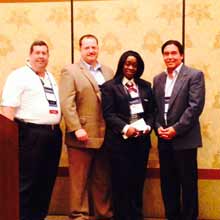 AlliedBarton Security Services announces winner of this year’s CALSAGA Security Officer Myisha Pullum in California AlliedBarton Security Services presents this to an officer who, in the course of a year, has either performed a heroic act involving circumstances where the officer risked his or her life to save another person, or the officer performed a routine task in an exemplary manner