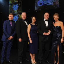 The award recipient was Adam Jones, who walked away with a glass engraved trophy