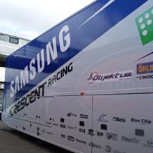 Samsung Crescent Racing team secured by Samsung dome cameras