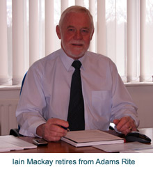 Iain Mackay retires from Adams Rite after 25 years