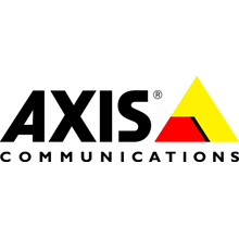 Axis Communications logo, the company specialise in network video surveillance products