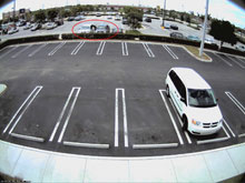 NAVCO installed IQeye Sentinel cameras to cover the parking lot in forensic detail resolution