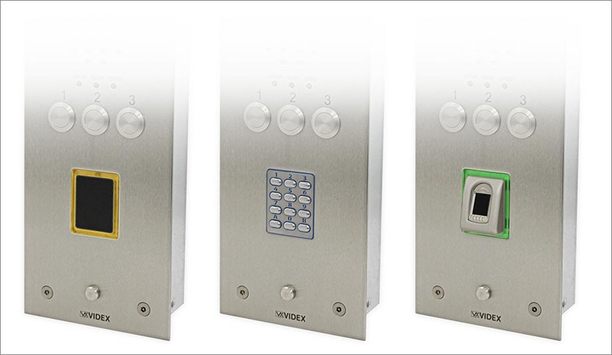 Videx adds proximity, fingerprint, and coded access readers option to its door panel range